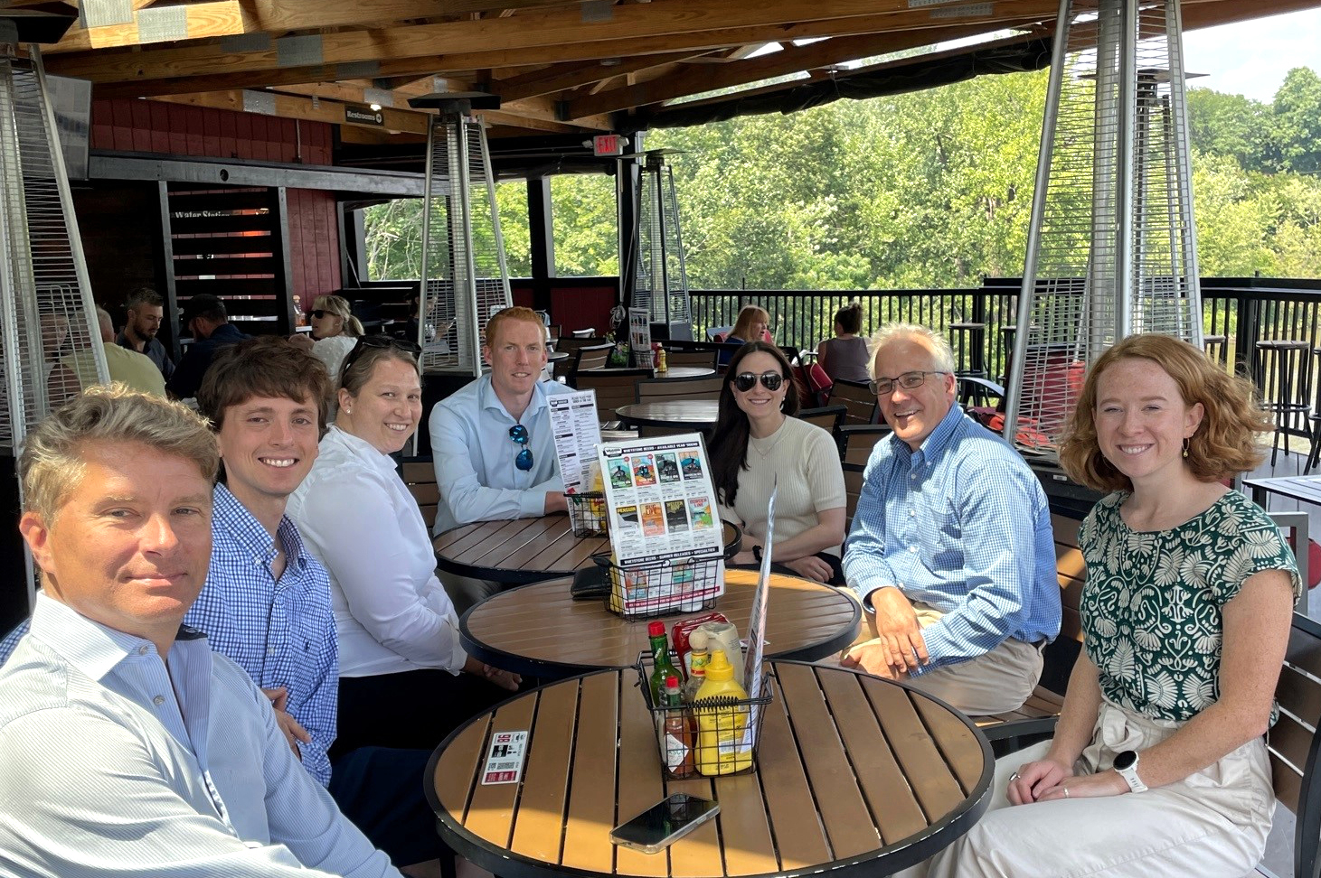 Group of attorneys enjoying lunch together